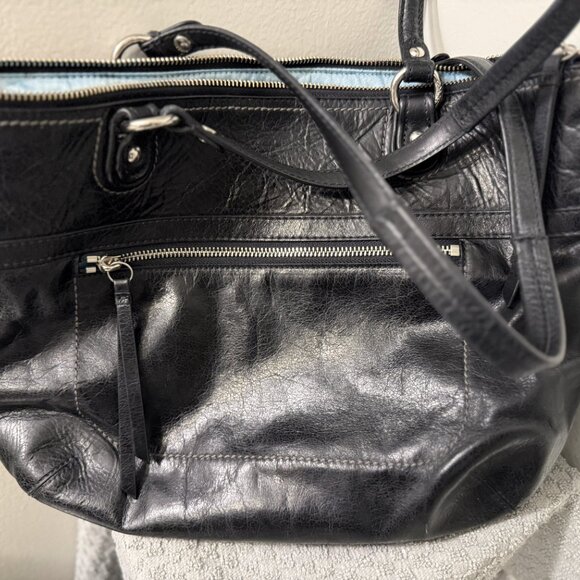 Coach 2012 Black Distressed Leather Poppy Satchel - Picture 2 of 9